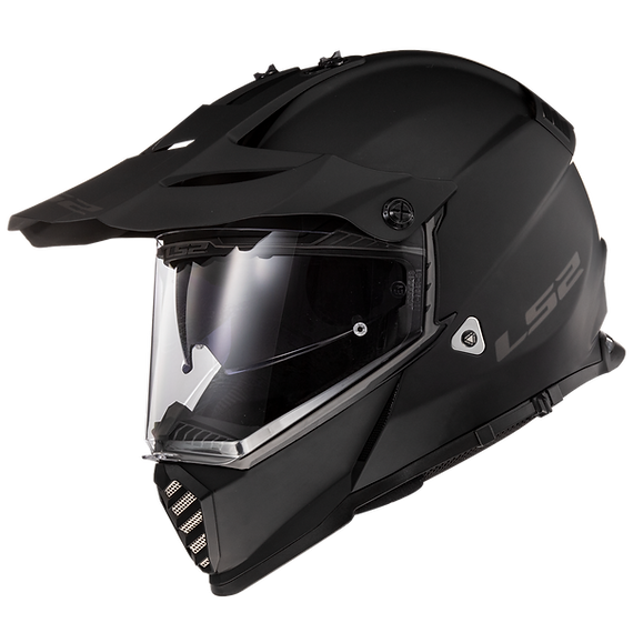 LS2 Blaze Solid Adventure Helmet w/Sunshield Matte Black - Small | Helmets LS2