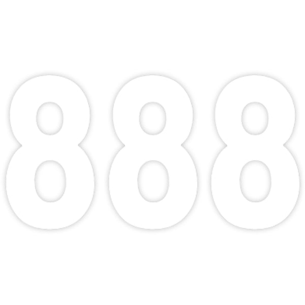 Factory Effex Mini Pro Number 8 - White - 5