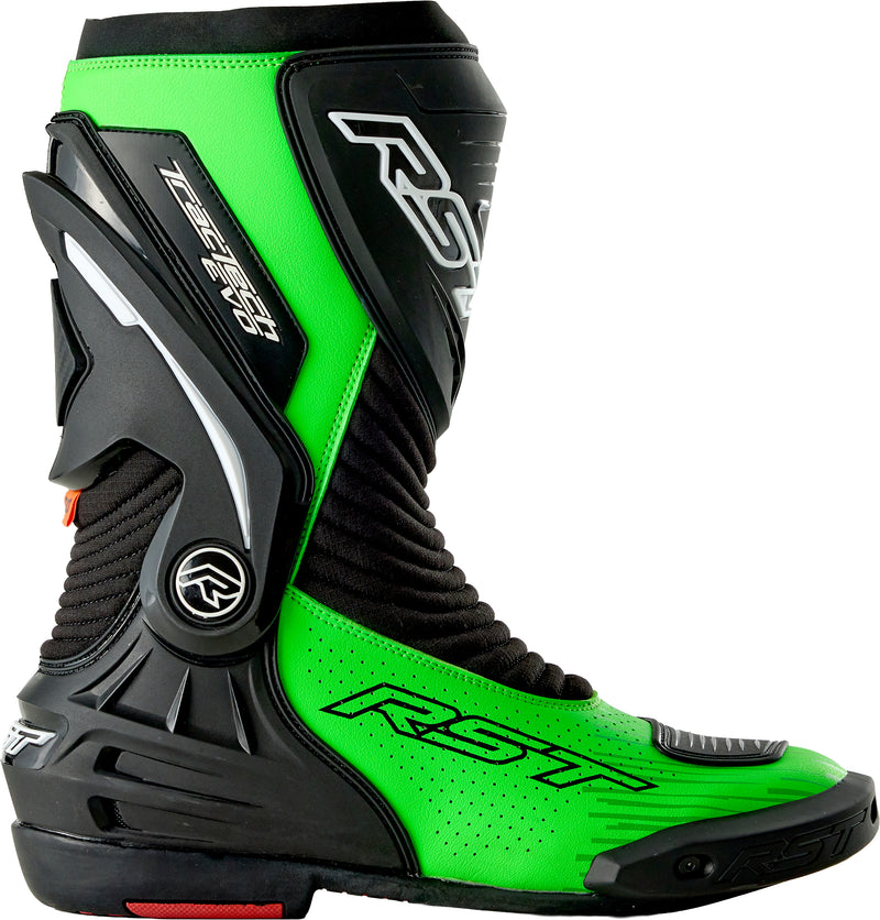 RST Tractech Evo D3O CE Boot - Black/Fluro Green - US 11.5