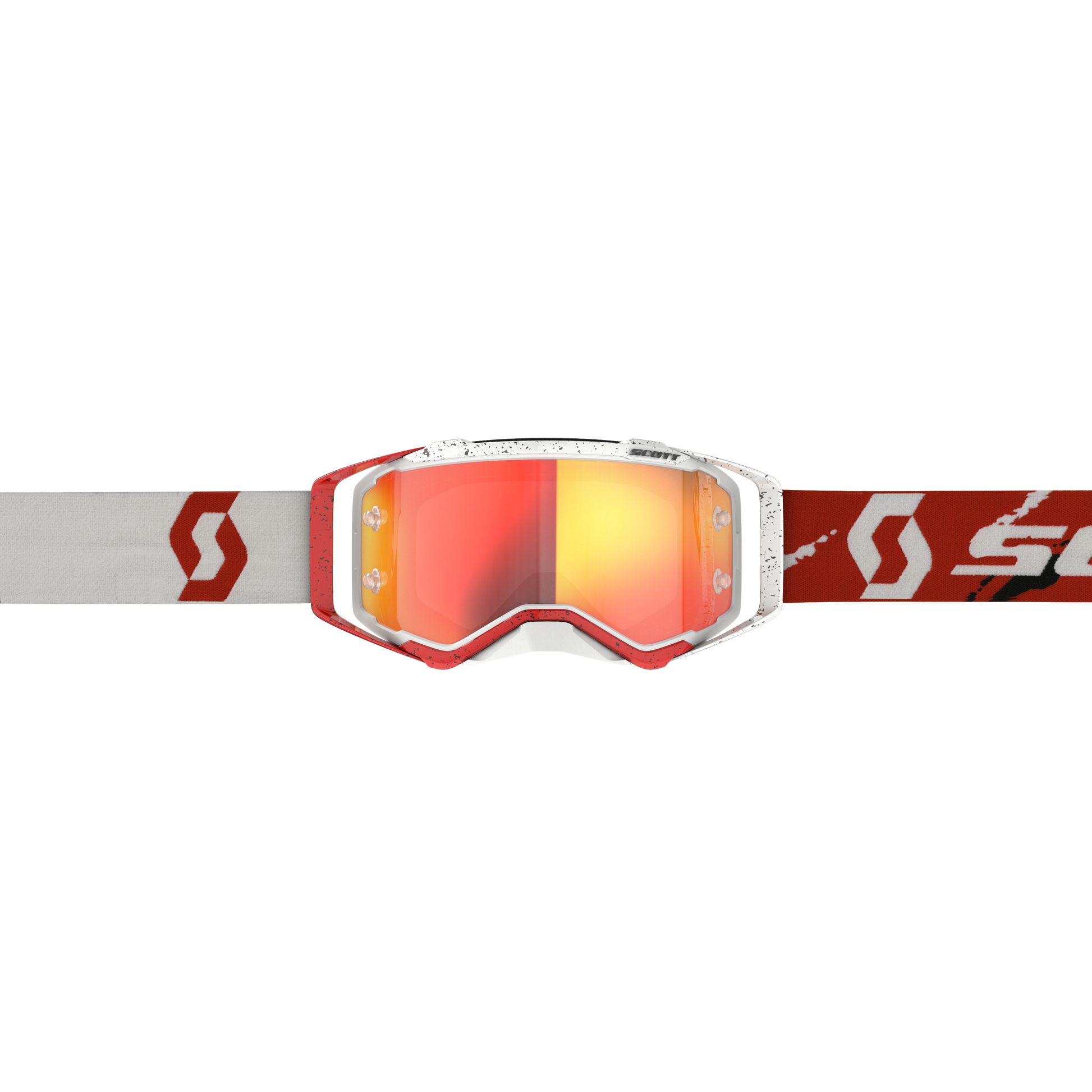 Prospect Goggle Red/White Orange Chrome Works Lens