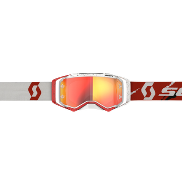 Prospect Goggle Red/White Orange Chrome Works Lens
