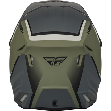 Fly Racing Kinetic Vision Helmet Matte Olive Green/Grey L