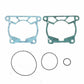 Set of gaskets and washers on a white background