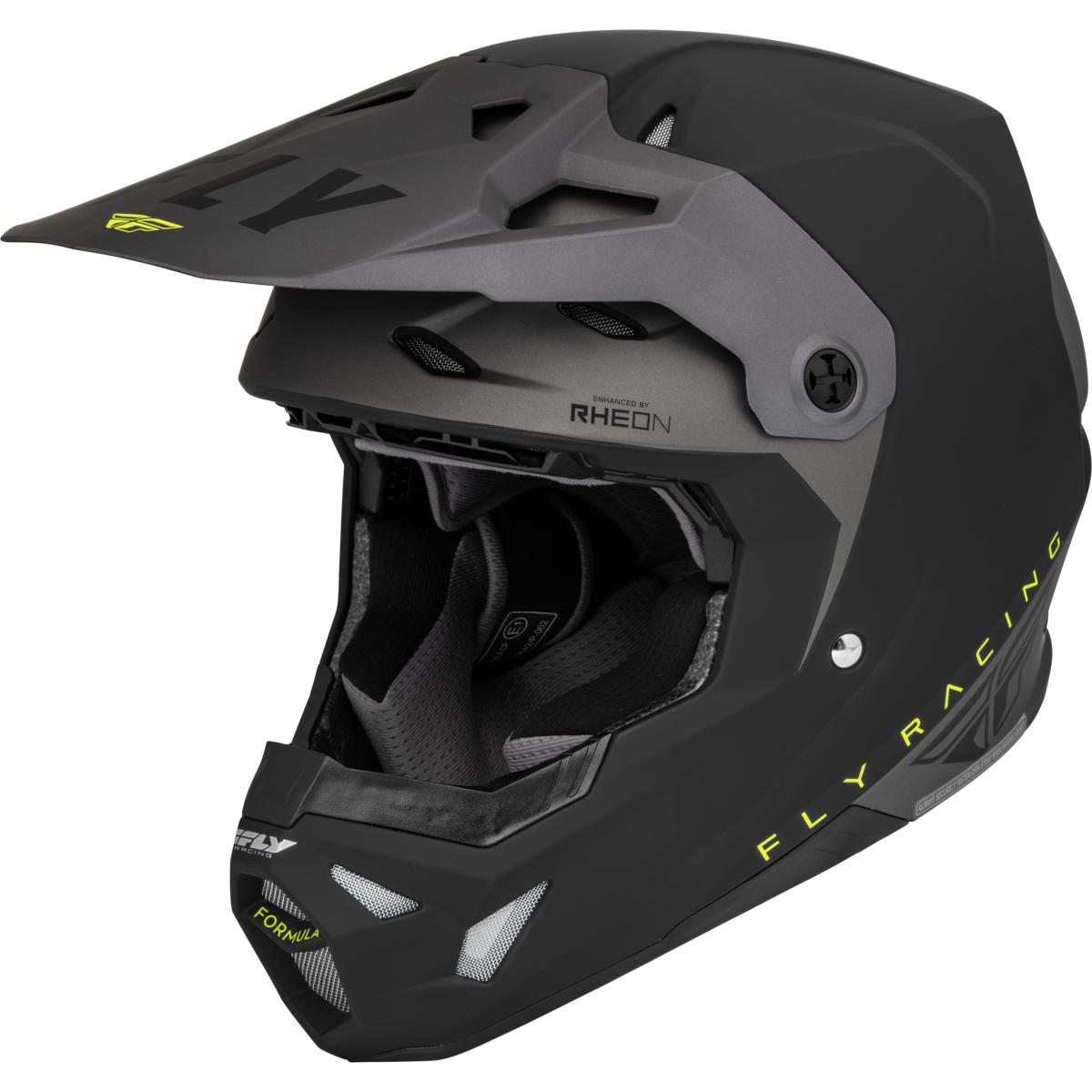 Fly Formula CP Slant Helmet Matte Black/Grey/H-Vis - Medium by WPS