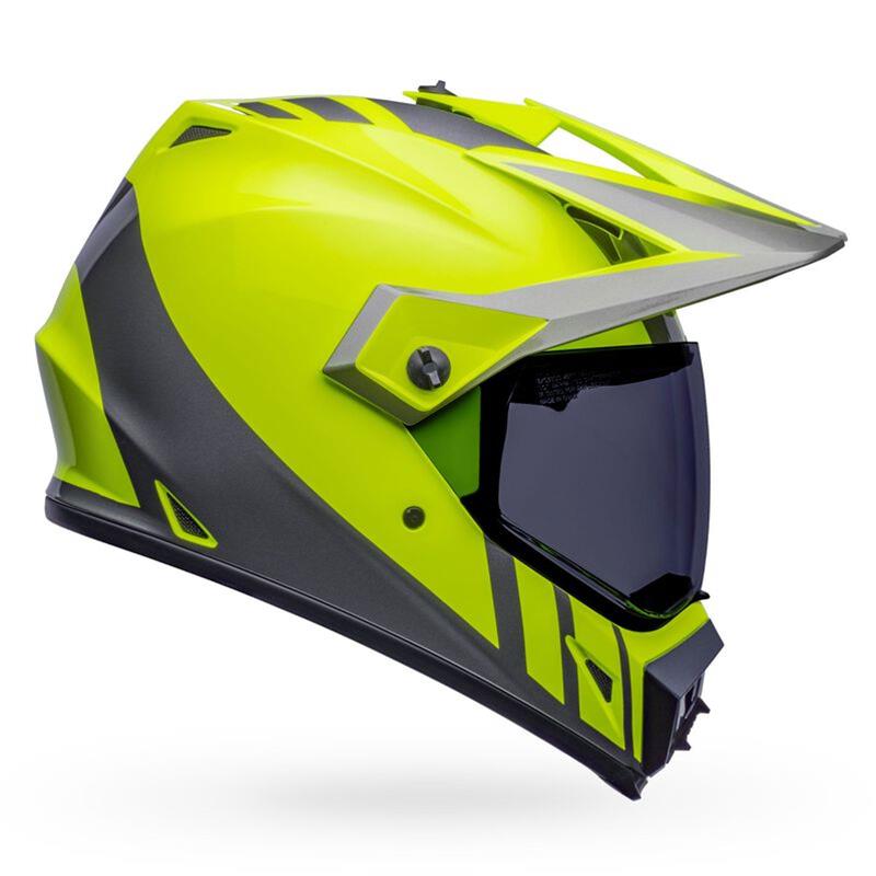 Bell MX-9 Adventure MIPS Helmet Dash Gloss Hi-Viz Yellow/Gray - Medium