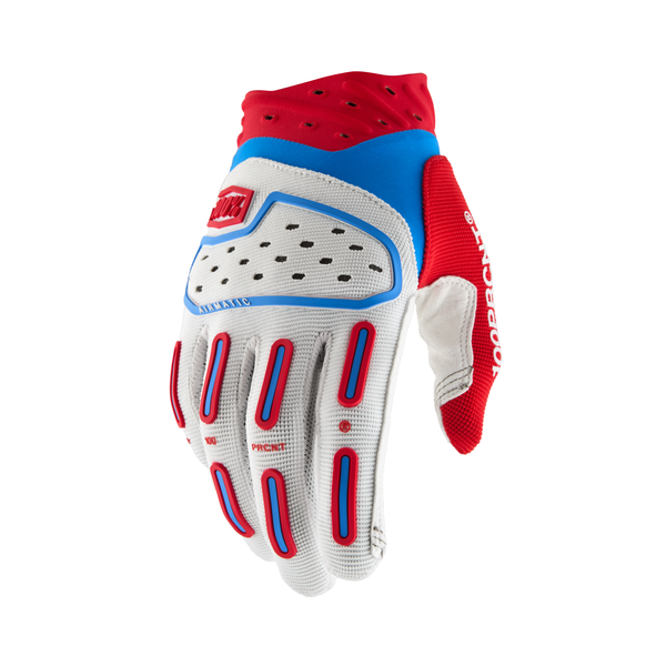100Percent Airmatic 2 Gloves Red/White/Blue Md