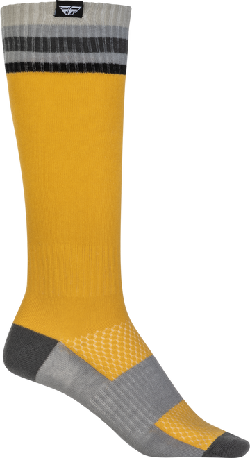 Fly Racing Youth Mx Socks Thin Yellow