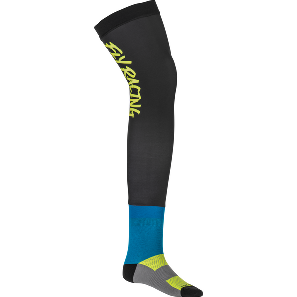 Fly KNEE BRACE SOCKS HI-VIS/BLACK/BLUE SM/MD by Western Power Sports
