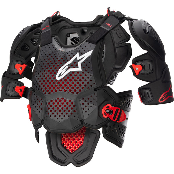 Alpinestars A-10 V2 Full Roost Guard - Black/Red - XS/S 6700523-1431-XS