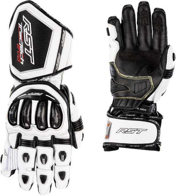RST Women's Tractech Evo 4 CE Leather Glove - White/Black - L