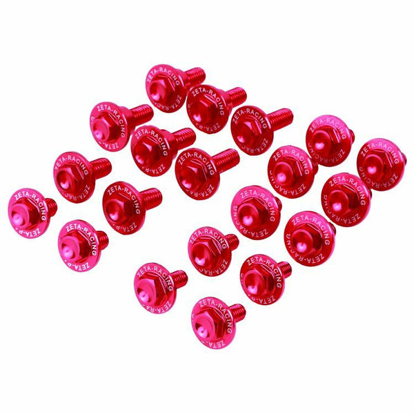 Zeta Aluminum Bolt Kit Red