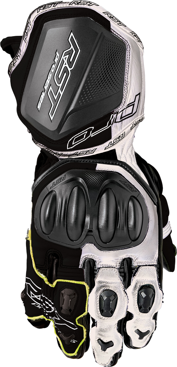 RST Pro Series GP D3O CE Leather Glove - Black/White - 2XL