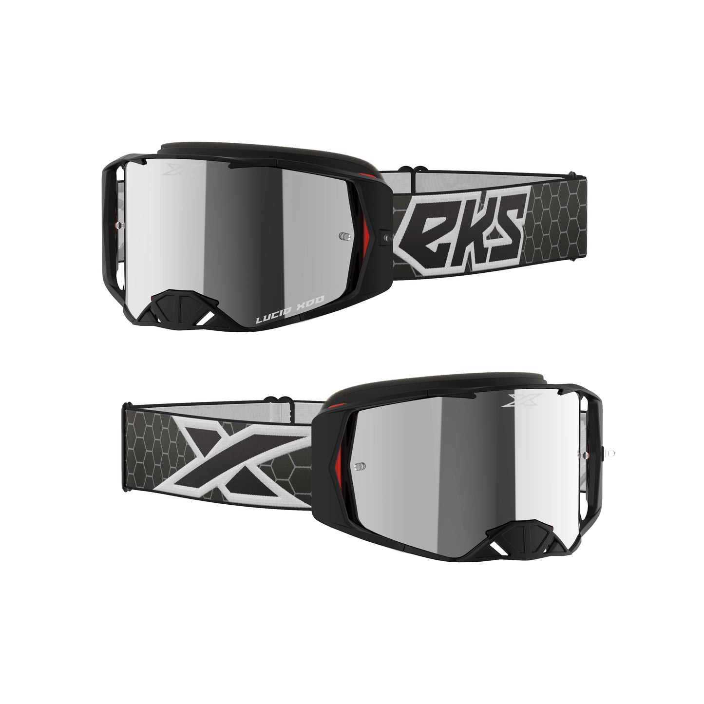 Lucid Goggle Black/White W/Silver Mirror