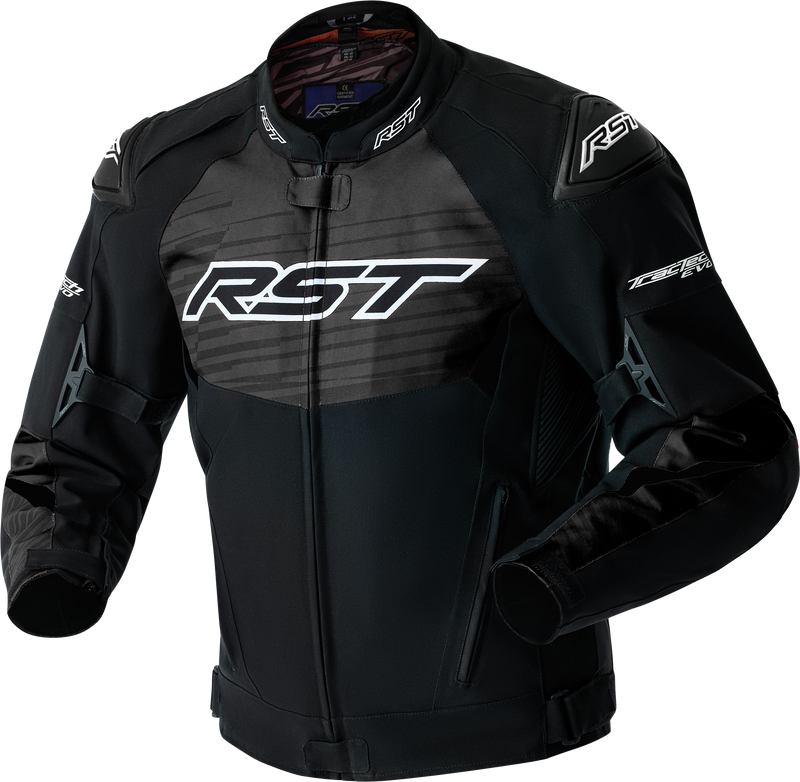 RST Tractech Evo D3O CE Textile Jacket - Black/White - 3XL