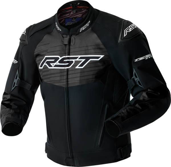 RST Tractech Evo D3O CE Textile Jacket - Black/White - M