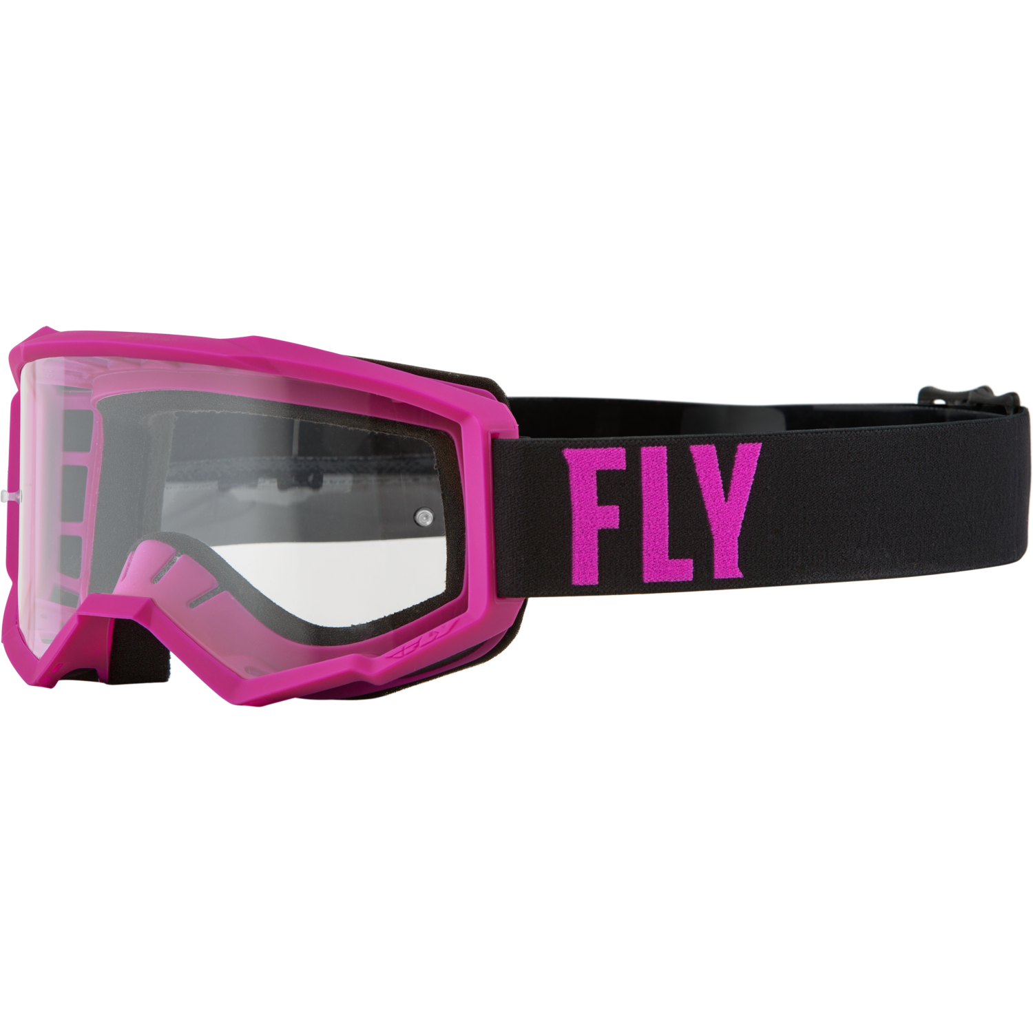 Fly Racing Youth Focus Goggle Pink/Black - Clear Lens | Eyewear