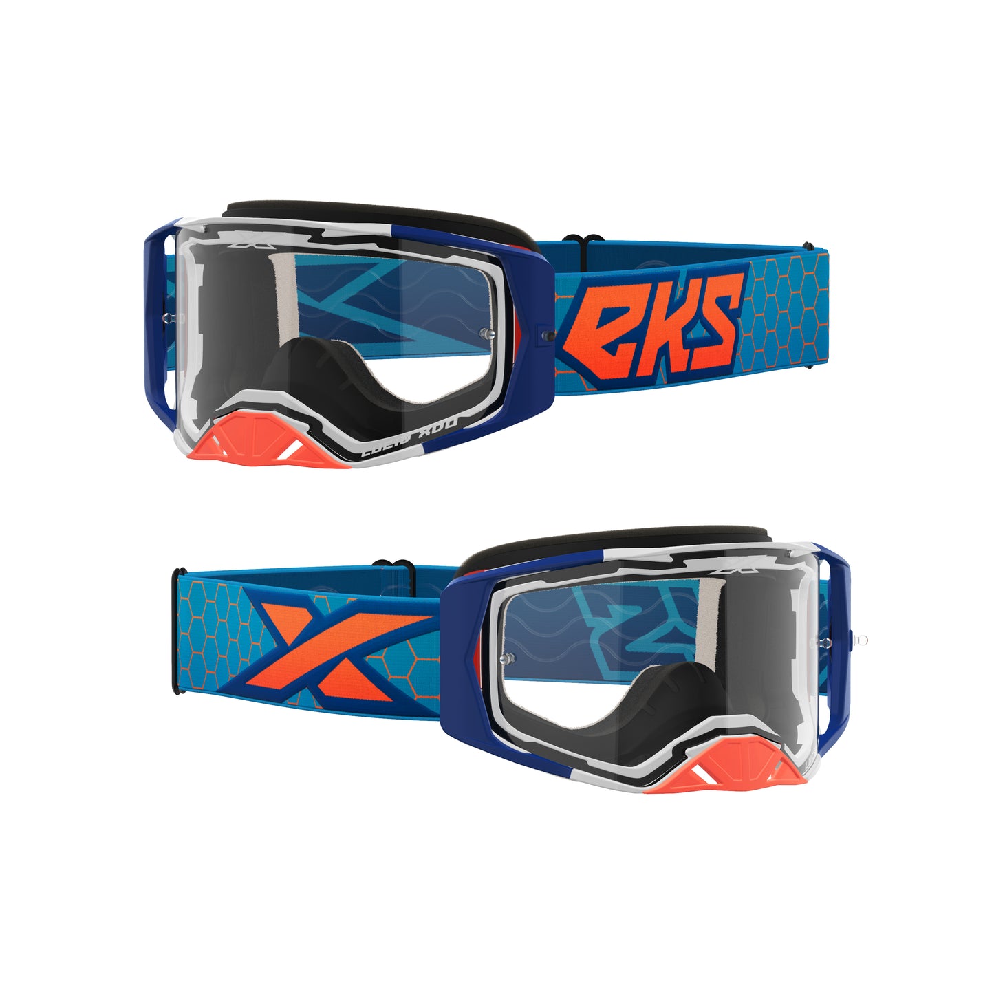 Lucid Goggle Cyan/Flo Orange W/Clear Lens