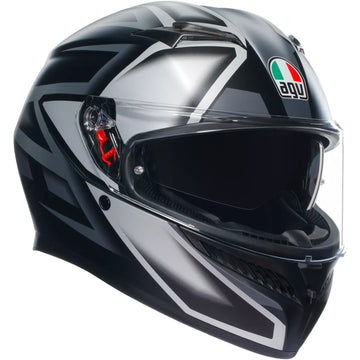 AGV K3 Helmet - Compound - Matte Black/Gray - XL 2118381004008XL | Street Full Face Adult Helmet