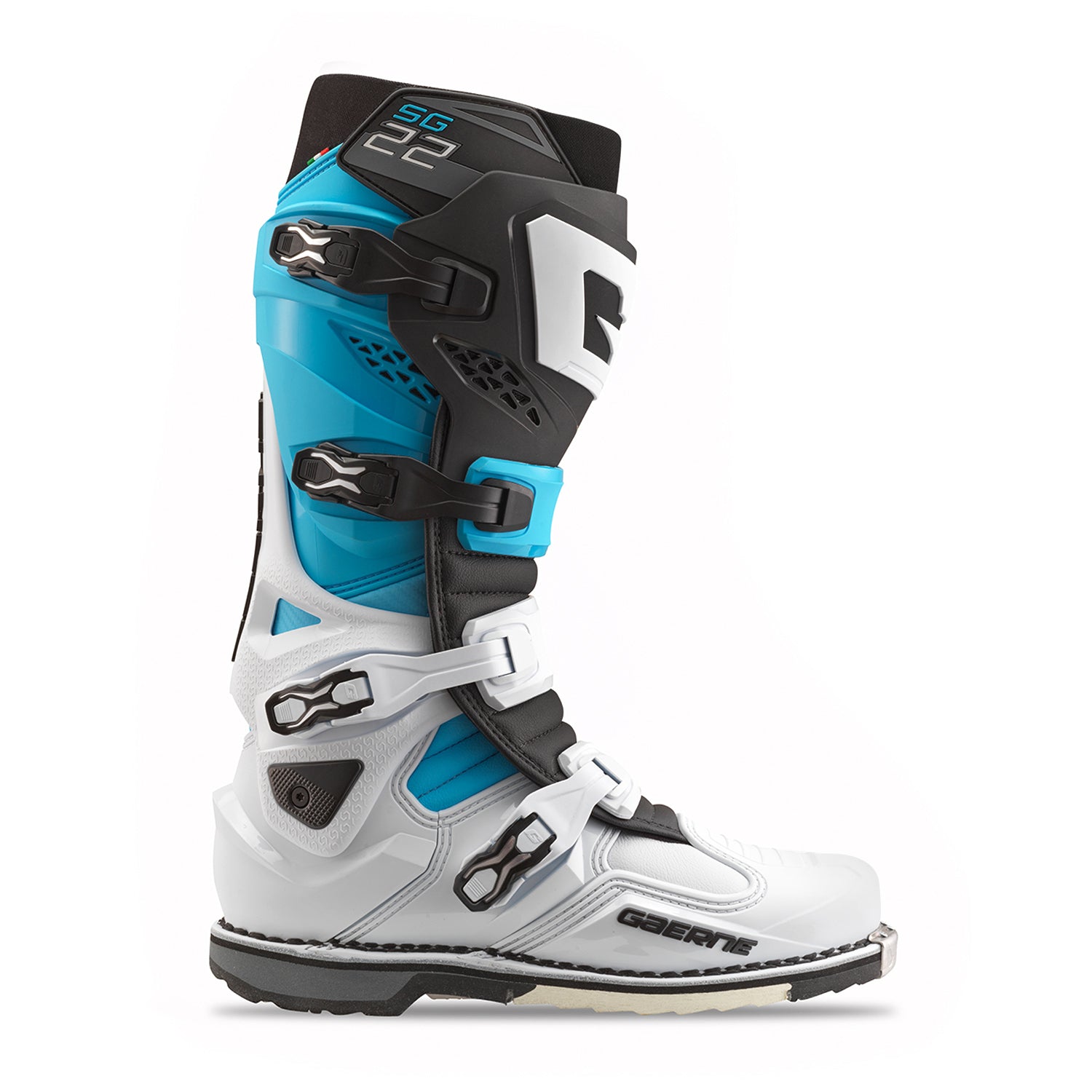 Sg 22 Boots Le White/Black/Light Blue 10