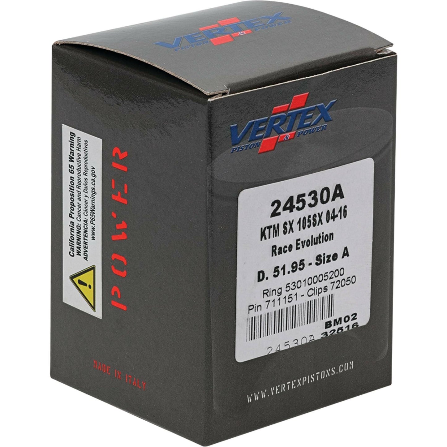 Piston Kit Cast Race Evolution 51.95/Stroker Ktm