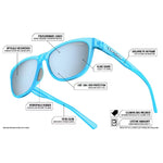 Tifosi Optics Swank Crystal Sky Blue Smoke Bright Blue  Mirror Sunglasses
