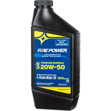 Firepower Mineral 4-Stroke Oil 20W-50 Qt