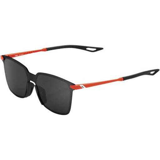 100% Legere Square Sunglasses Matte Oxyfire - Black Mirror Lens