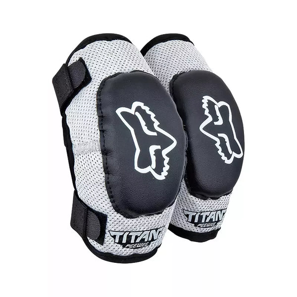 Fox PeeWee Titan Youth Elbow Guard Black/Silver OS
