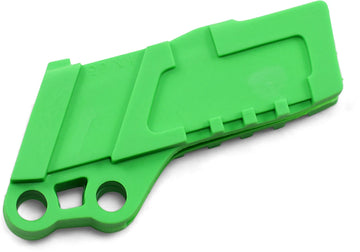 UFO Plastics Chain slider Green Kawasaki tool on a white background
