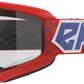 EKS Gox Goggle Red / White Mettalic Blue W /  Clear Lens