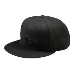 Troy Lee Flat Bill Snapback Signature Black / Black Osfa
